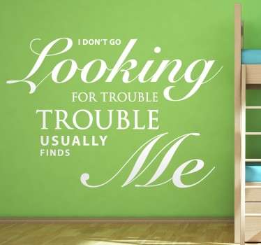 A quote by the one and only, Harry Potter. This fantastic quote decal is from our collection of Harry Potter wall stickers.