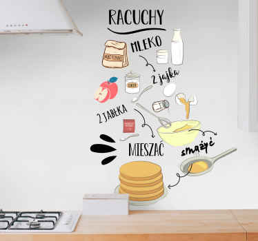 Naklejka na ścianę do kuchni jedzenie „racuchy” - TenStickers