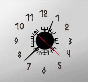 Klocka viking väggklocka klistermärke - Tenstickers