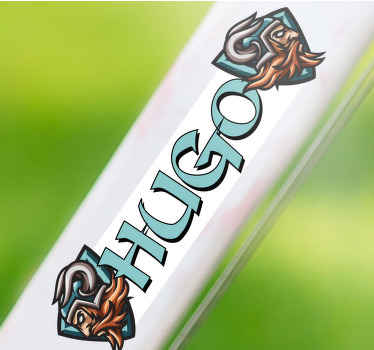 Viking personlig cykeldekal - Tenstickers