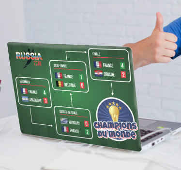Sticker Ordinateur Portable Coupe du Monde France - TenStickers