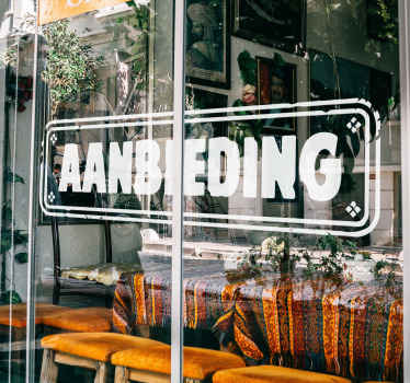 Aanbieding stempel etalage sticker - TenStickers