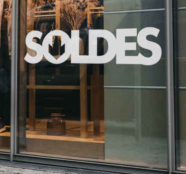 Sticker soldes vitrine logo flèche - TenStickers