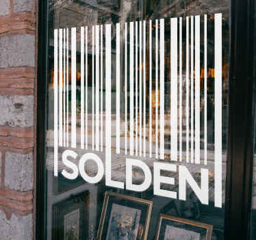Solden barcode etalage sticker - TenStickers