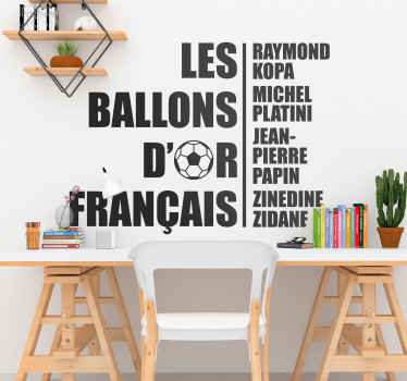 Sticker Foot Ballons d'or - TenStickers