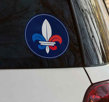 Sticker voiture fleur de lys - TenStickers