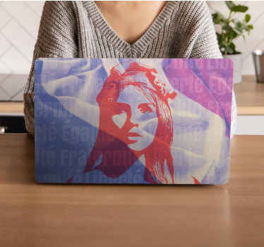 Sticker Ordinateur Portable Marianne - TenStickers