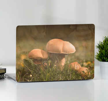 Naklejka na laptopa Zbieranie grzybów w stylu vintage - TenStickers