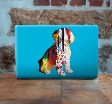 Sticker Ordinateur Portable chien résine - TenStickers