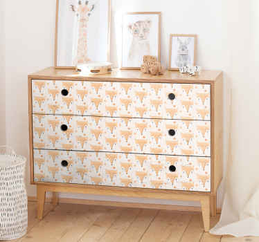 Meubelstickers vossen patroon - TenStickers