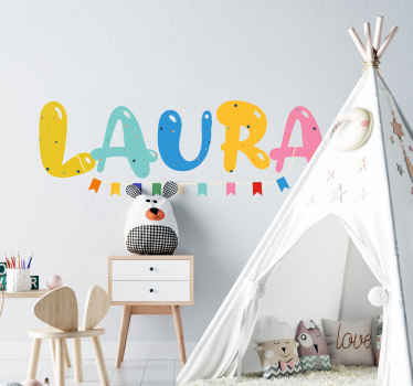 Autocolante personalizável pendurando flâmulas coloridas - TenStickers