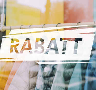 Rabatt skyltfönster klistermärke - Tenstickers