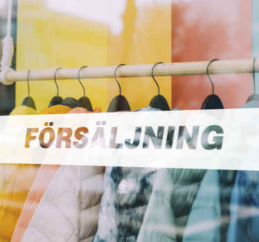 Försäljning skyltfönster klistermärke - Tenstickers