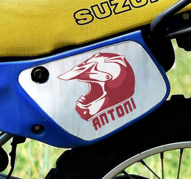 Spersonalizowana naklejka motocyklowa na kask żużlowy - TenStickers