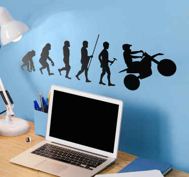 Naklejka na ścianę sporty Ewolucja żużlowa - TenStickers