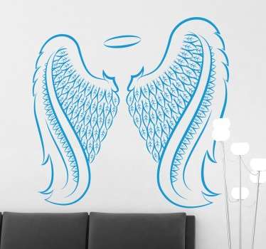 Divine Angel Wings Wall Art Sticker - TenStickers
