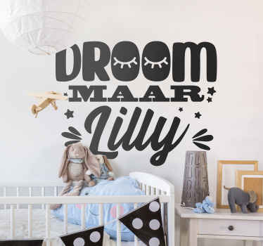 Muursticker slaapliedje met naam - TenStickers