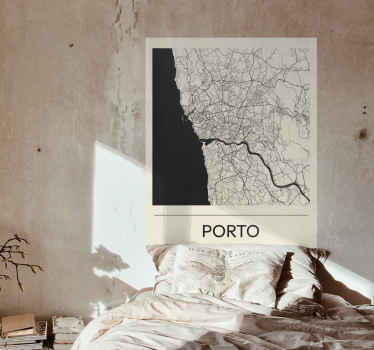 Autocolantes com cidades e países Mapa do porto - TenStickers