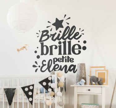 Sticker Comptine brille petite étoile - TenStickers