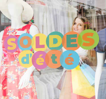Sticker vitrine soldes été - TenStickers