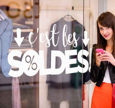 Vitrophanie c'est les soldes - TenStickers