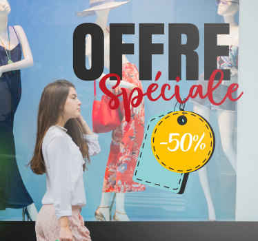 Vitrophanie stickers lettrage offre spéciale - TenStickers