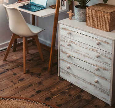 Vinilo para mueble madera blanca - TenVinilo