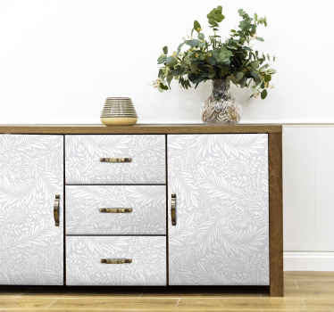 Vinilo para mueble patrón colonial blanco - TenVinilo