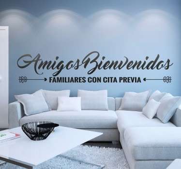 Vinilo decorativo amigos bienvenidos - TenVinilo