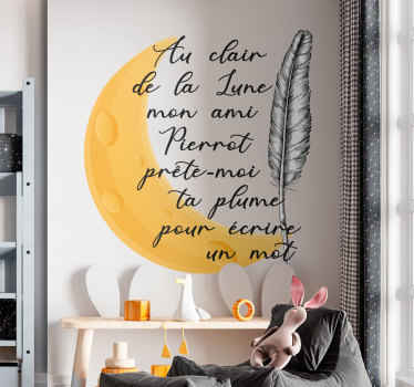 Sticker Comptine Au clair de la lune - TenStickers