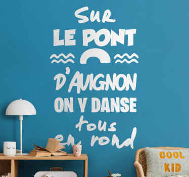 Sticker Comptine Sur le pont - TenStickers