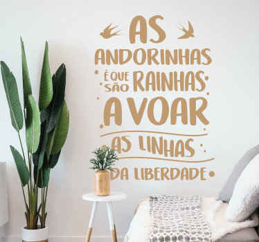 Autocolantes de letras de canções "andorinhas" - TenStickers