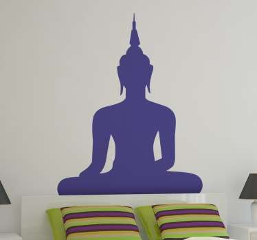 Buddha meditation silhouette wall sticker for bedroom - TenStickers
