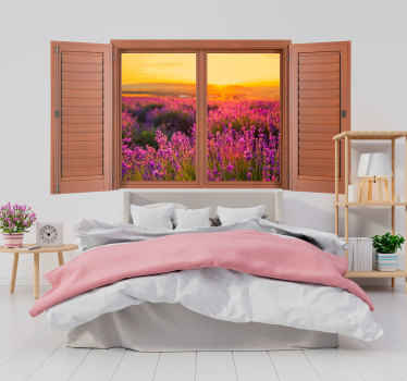 Sticker trompe l'œil panoramique Provence - TenStickers