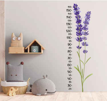 Sticker Toise murale plante de lavande - TenStickers