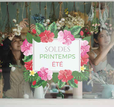 Sticker vitrine soldes printemps/été - TenStickers