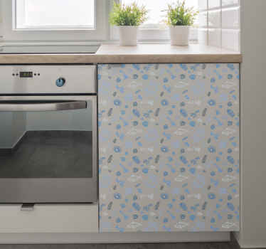 Autocolantes de comida Padrão de frutos do mar - TenStickers