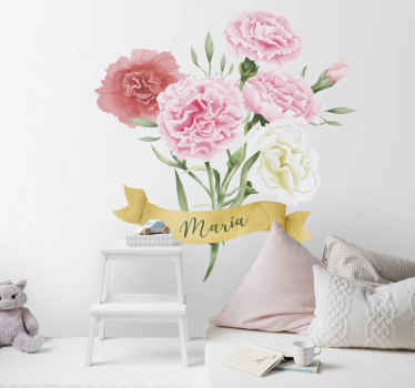 Vinilo de claveles personalizable - TenVinilo