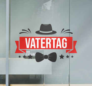 Aufkleber für die Wand Sticker Vatertag mit Hut - TenStickers