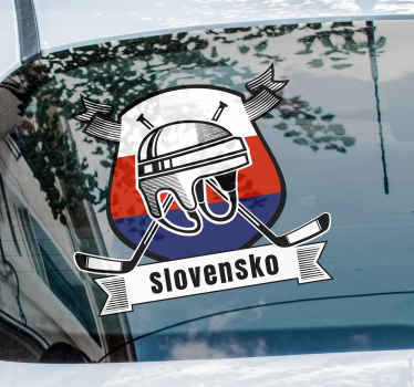 Hokejová nálepka s prilbou na auto - Tenstickers