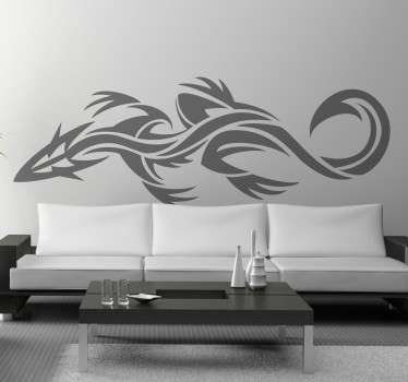 Tribal Gecko Wall Art Sticker - TenStickers