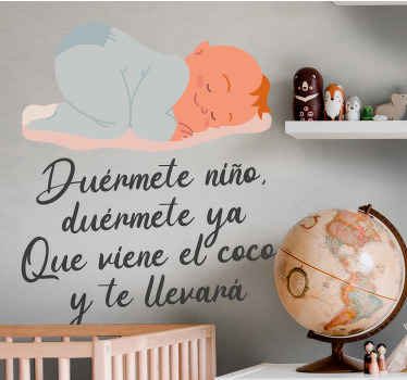 Vinilo infantil Nana "Duérmete niño" - TenVinilo