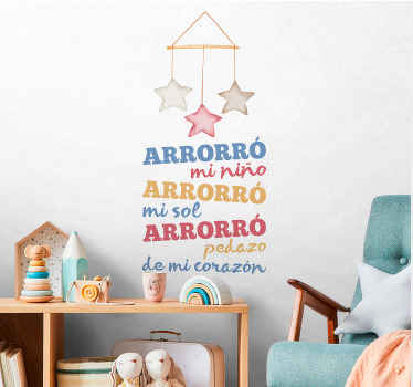 Vinilo infantil Nana Arrorró mi niño - TenVinilo