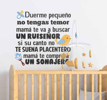 Vinilo infantil Nana Calla pequeño - TenVinilo