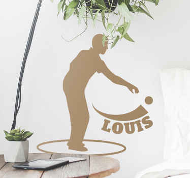 Sticker personnalisé joueur de pétanque - TenStickers