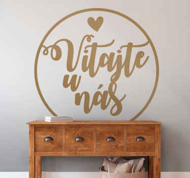 Nálepka na stenu vitajte u nás - Tenstickers