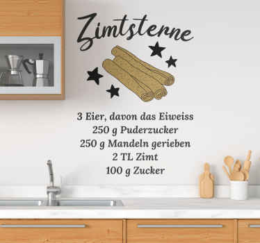 Wandtattoo Zimtstern Rezept - TenStickers