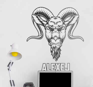 Nálepka na stenu kamzík s menom - Tenstickers