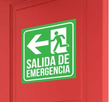 Vinilos puerta señalética salida emergencia - TenVinilo