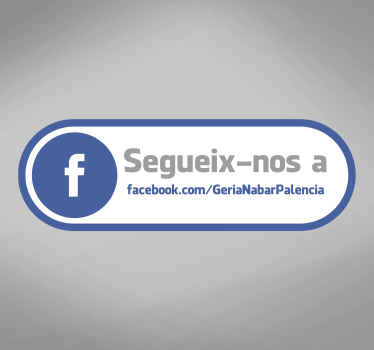 Adhesivo tienda facebook català - TenVinilo